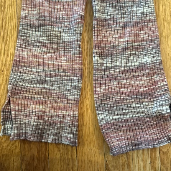 Rylee + Cru sz 8/9 Wide Leg Crop Girls Merled rust tan brown Flared Leggings - Picture 6 of 6